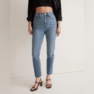 Madewell High Rise Straight Leg Jeans Size 25 Blue Sustainable Denim